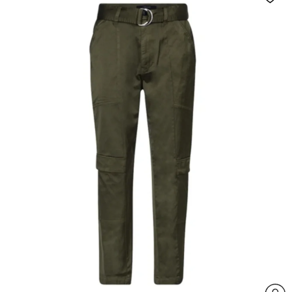 J Brand Athena Cropped Belted Cotton blend Sateen Tapered Pants